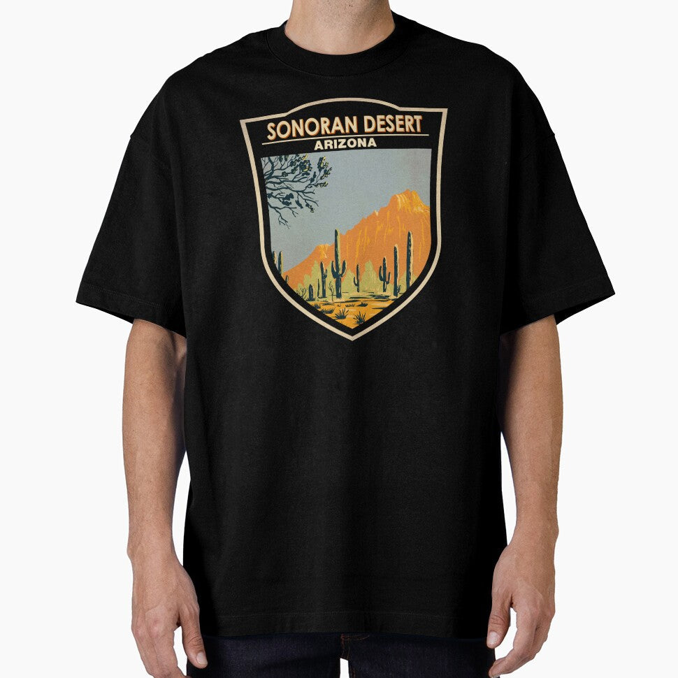 Sonoran Desert Arizona Badge by KrisSidDesigns - Adult & Kids T-Shirts, Sweatshirts & Hoodies apparel design preview 1