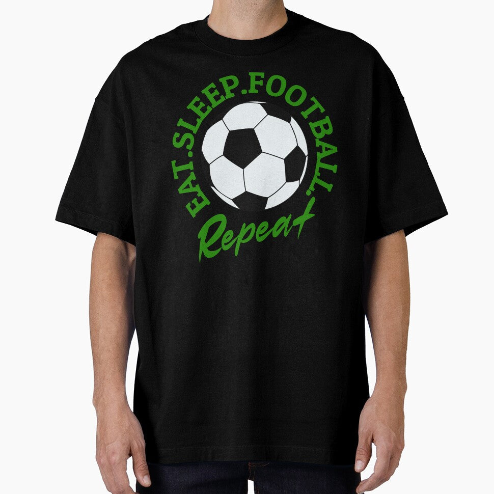 Eat Sleep Football Repeat by ZeptepiTrends - Adult & Kids T-Shirts, Sweatshirts & Hoodies apparel design preview 1