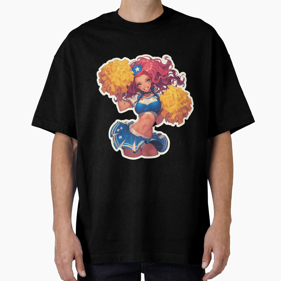 Cheerleader Us Colors No 4 T-Shirt - Aesthetic Graphic for Adults - T-Shirt, Sweatshirt, Hoodie