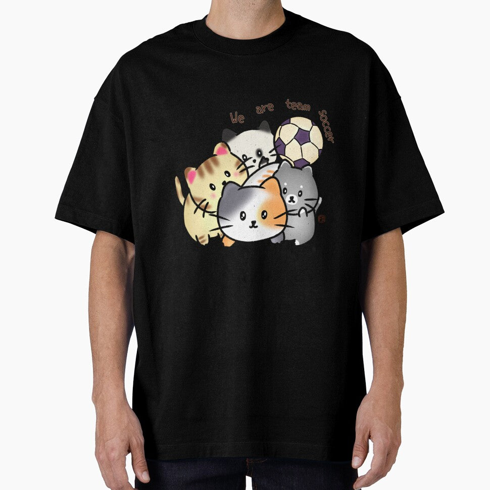 Cat Lover We are team soccer by FennyWijayaMomo - Adult & Kids T-Shirts, Sweatshirts & Hoodies apparel design preview 1