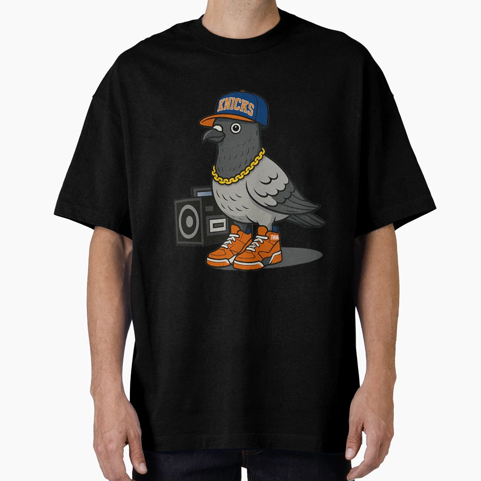 Nyc Pigeon Knicks T-Shirt - Custom Art Print Men Women - T-Shirt, Sweatshirt, Hoodie