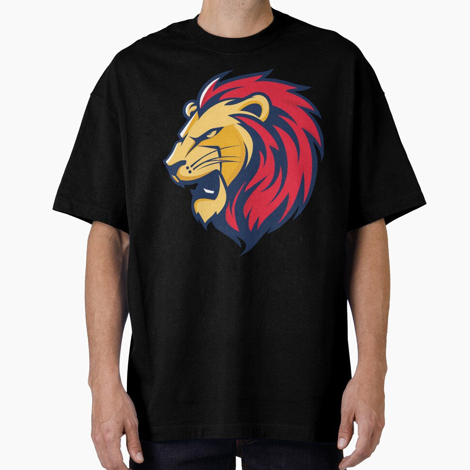Lion red hair by javierparra - Adult & Kids T-Shirts, Sweatshirts & Hoodies apparel design preview 1