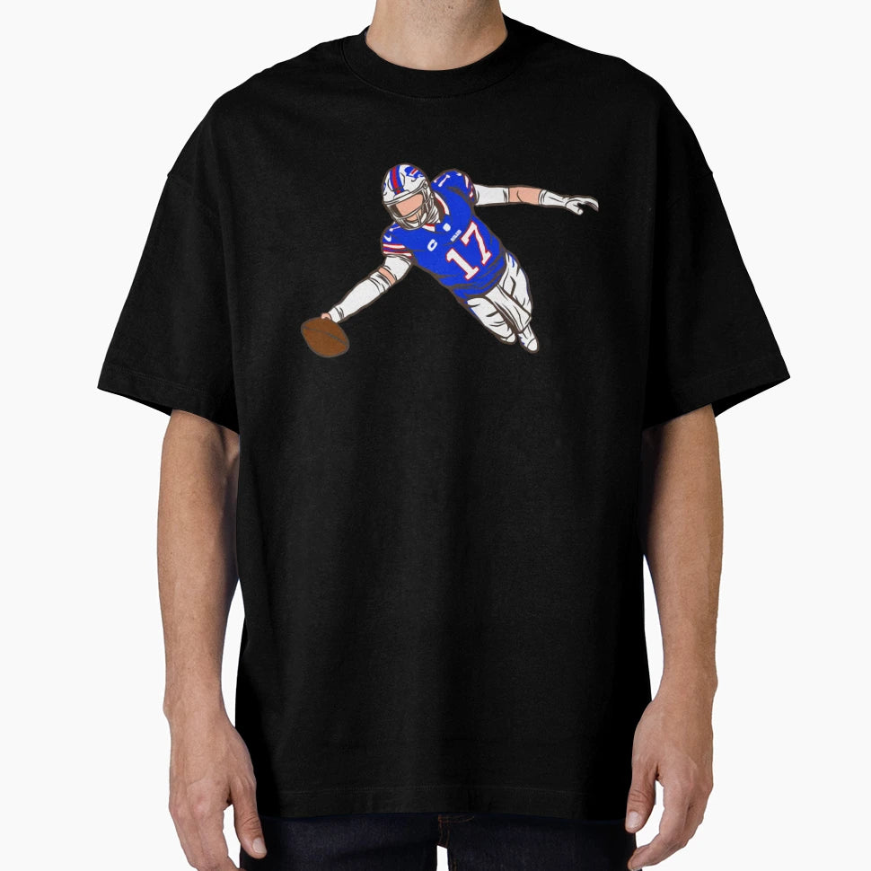 Josh Flying Allen Cartoon T-Shirt - Aesthetic Graphic for Adults - T-Shirt, Sweatshirt, Hoodie