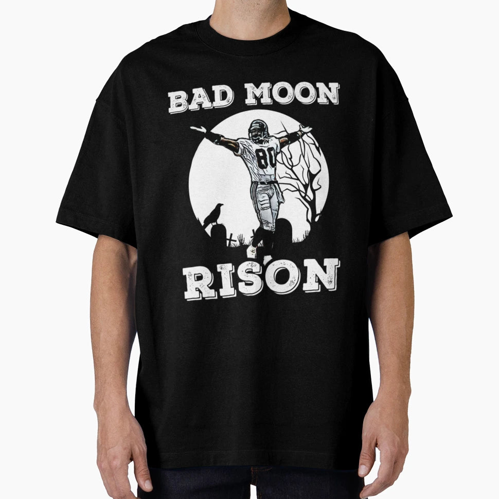 Andre Rison Bad Moon Rison T-Shirt - Minimalist Print Men Women - T-Shirt, Sweatshirt, Hoodie