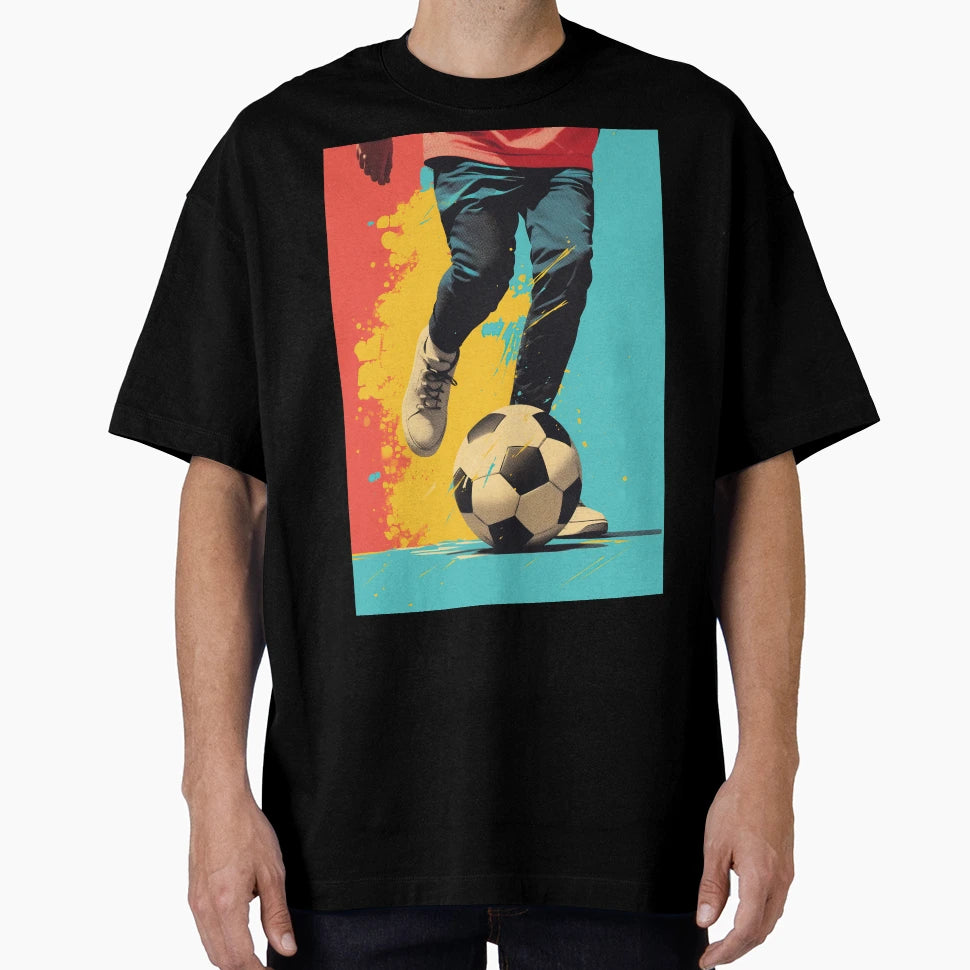 Kicking Goals Soccer Football T-Shirt - Fun Novelty Design for Adults - T-Shirt, Sweatshirt, Hoodie