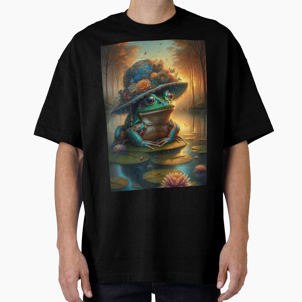 Frog Wearing Hat by M-Y-A-R-T- - Adult & Kids T-Shirts, Sweatshirts & Hoodies apparel design preview 1