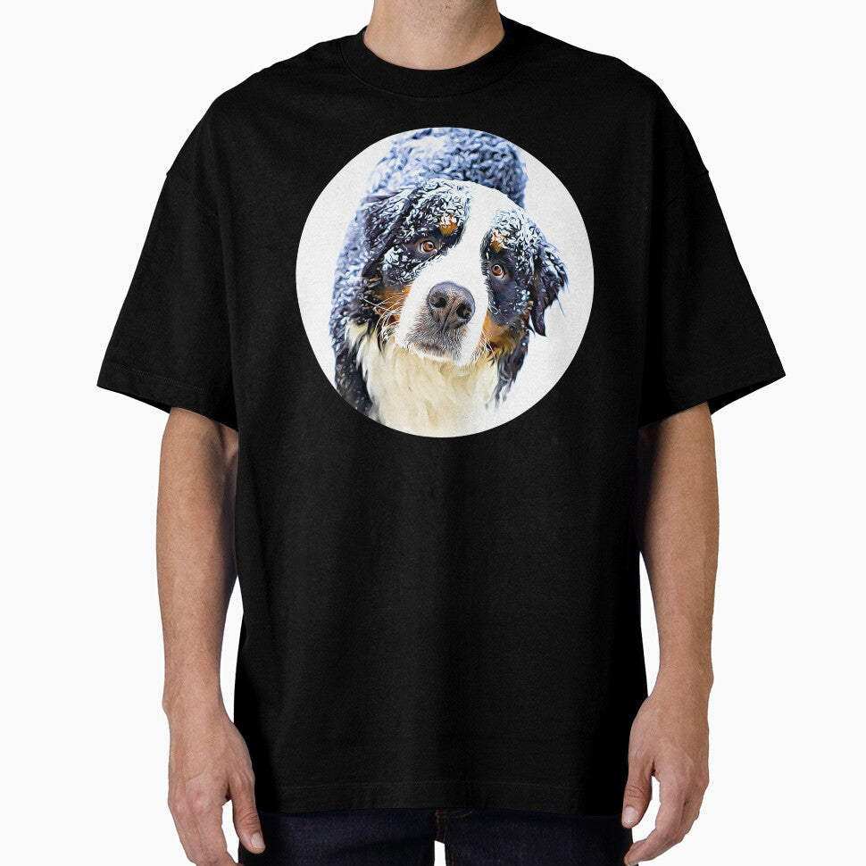 Bernese Mountain Dog Portrait by RevolutionInPaint - Adult & Kids T-Shirts, Sweatshirts & Hoodies apparel design preview 1