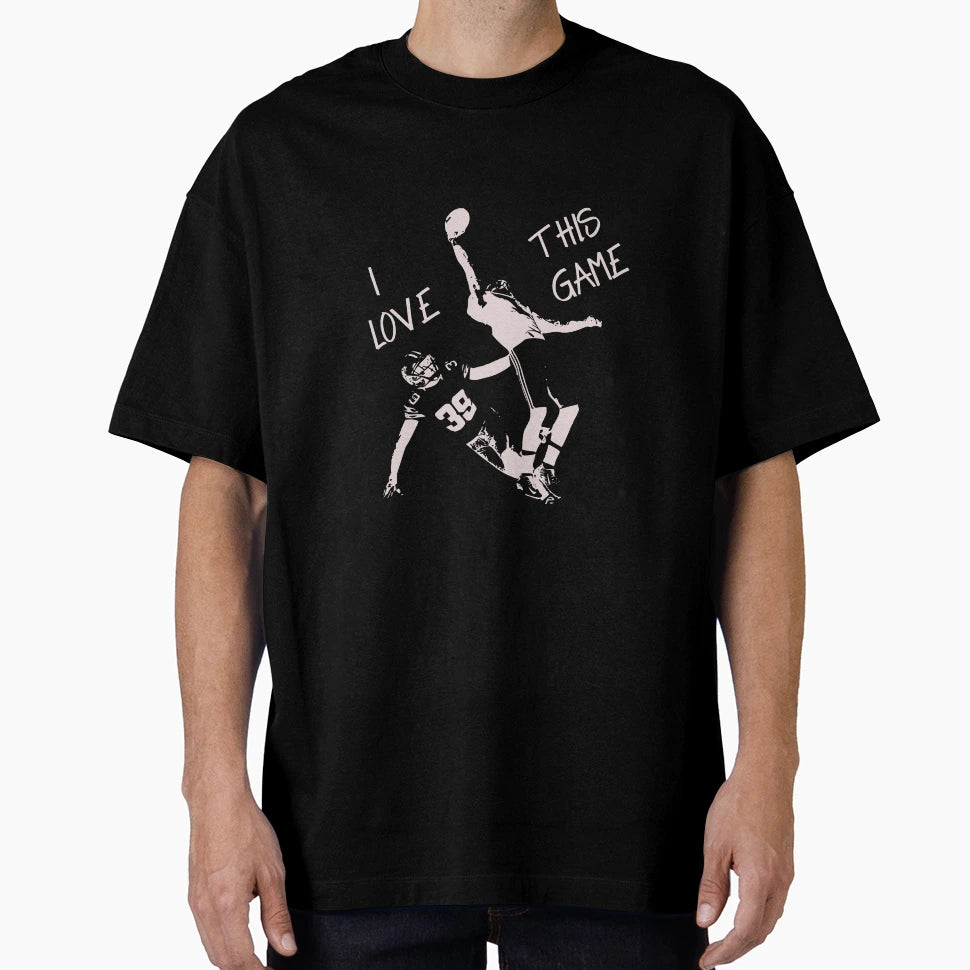 Football I Love This Game Catch Receiver T-Shirt - Unique Graphic Men Women - T-Shirt, Sweatshirt, Hoodie