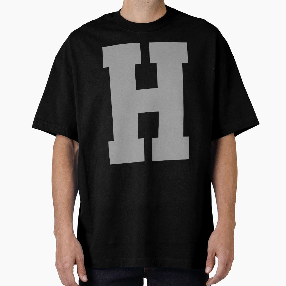 Alphabet Silver H Sports Letter H T-Shirt - Casual Everyday Wear for Adults - T-Shirt, Sweatshirt, Hoodie