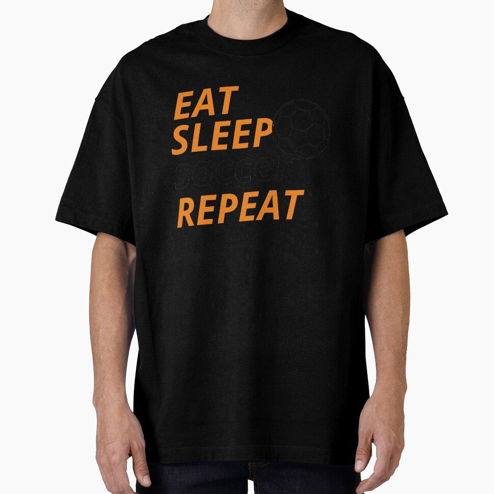 Eat sleep soccer repeat by infinity-khd - Adult & Kids T-Shirts, Sweatshirts & Hoodies apparel design preview 1