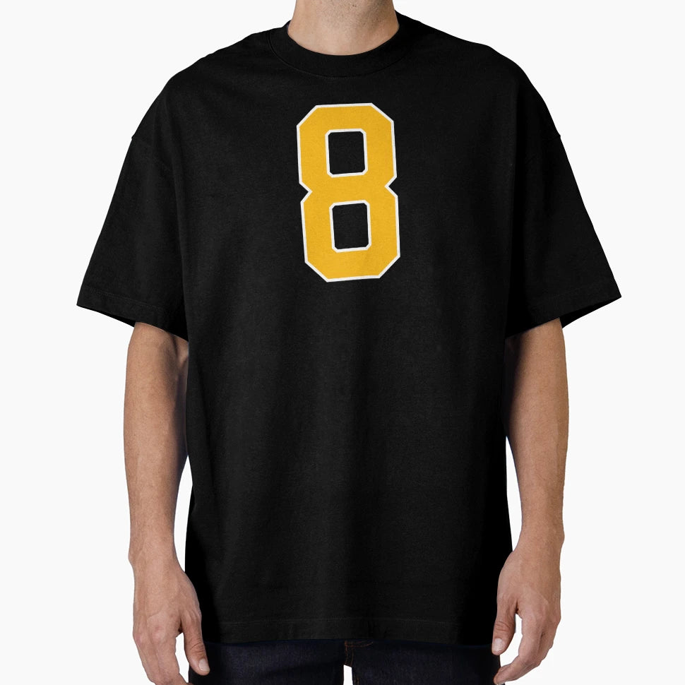 Yellow Number 8 Lucky Sports Jersey T-Shirt - Trendy Graphic for Adults - T-Shirt, Sweatshirt, Hoodie