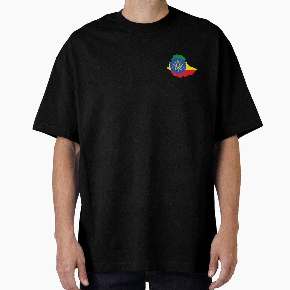 Flag Map of Ethiopia by feether-store - Adult & Kids T-Shirts, Sweatshirts & Hoodies apparel design preview 1
