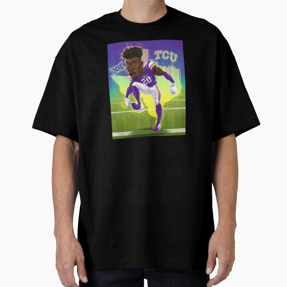 Jeff Gladney Cartoon T-Shirt - Minimalist Print Men Women - T-Shirt, Sweatshirt, Hoodie
