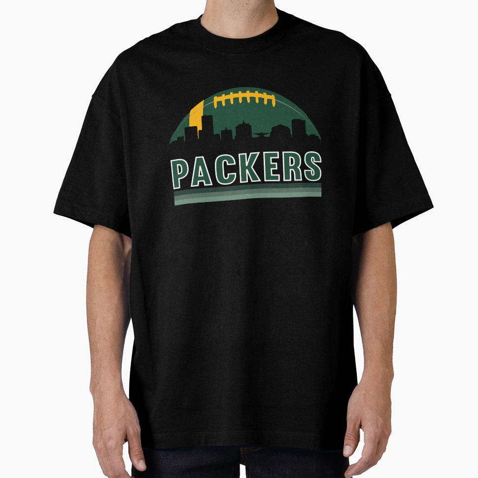Packers Football Skyline T-Shirt - Trendy Graphic Men Women - T-Shirt, Sweatshirt, Hoodie