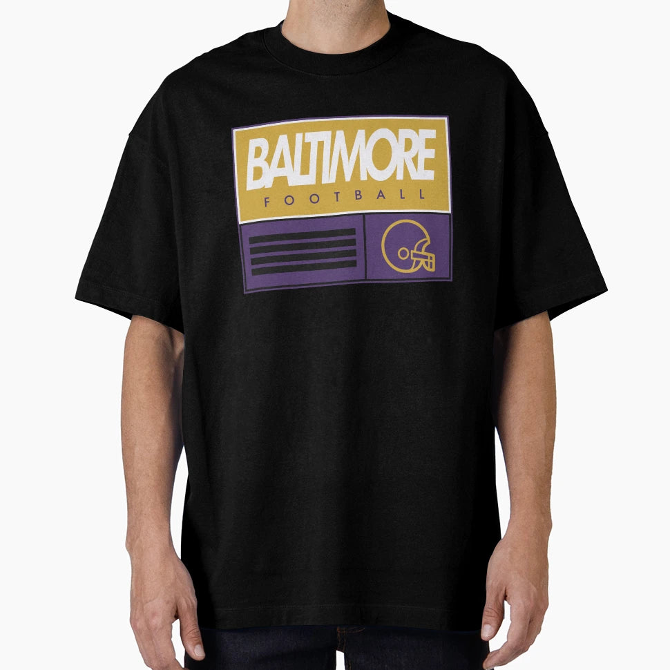 Baltimore Football T-Shirt - Graphic Print Unisex - T-Shirt, Sweatshirt, Hoodie