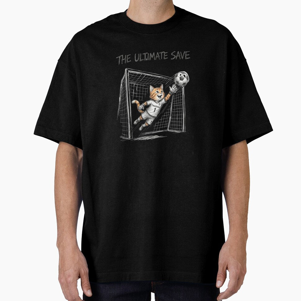 The Ultimate Save Cute Cat Goalkeeper Soccer - Adult & Kids T-Shirts, Sweatshirts & Hoodies apparel design preview 1