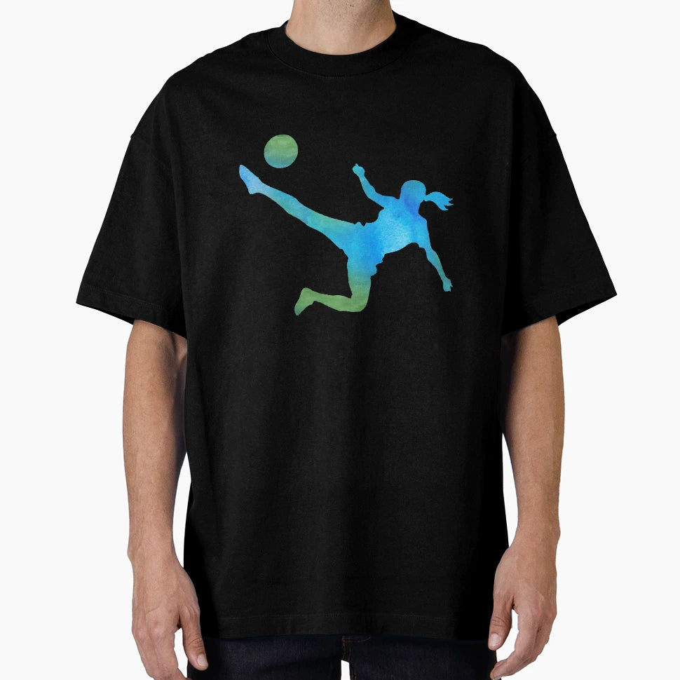 Watercolor Soccer Player Sports T-Shirt - Minimalist Print Men Women - T-Shirt, Sweatshirt, Hoodie