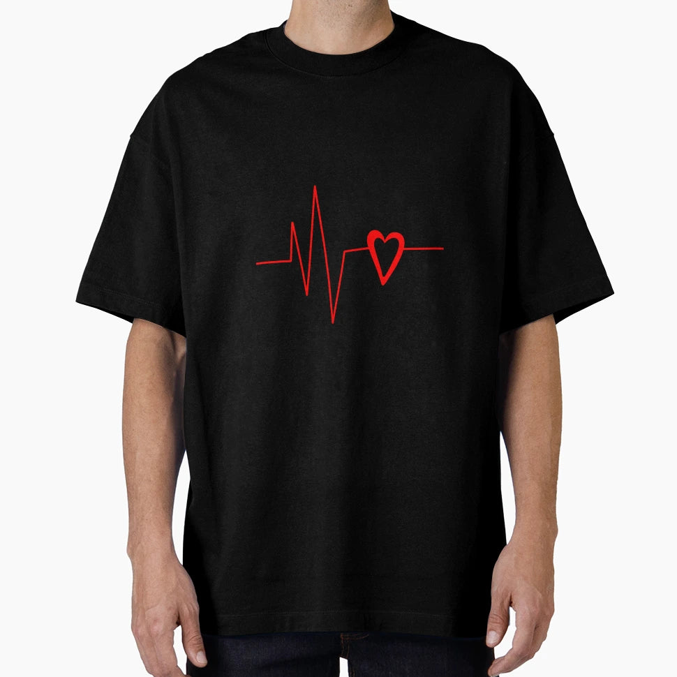 Valentines Day Heartbeat T-Shirt - Trendy Graphic for Adults - T-Shirt, Sweatshirt, Hoodie