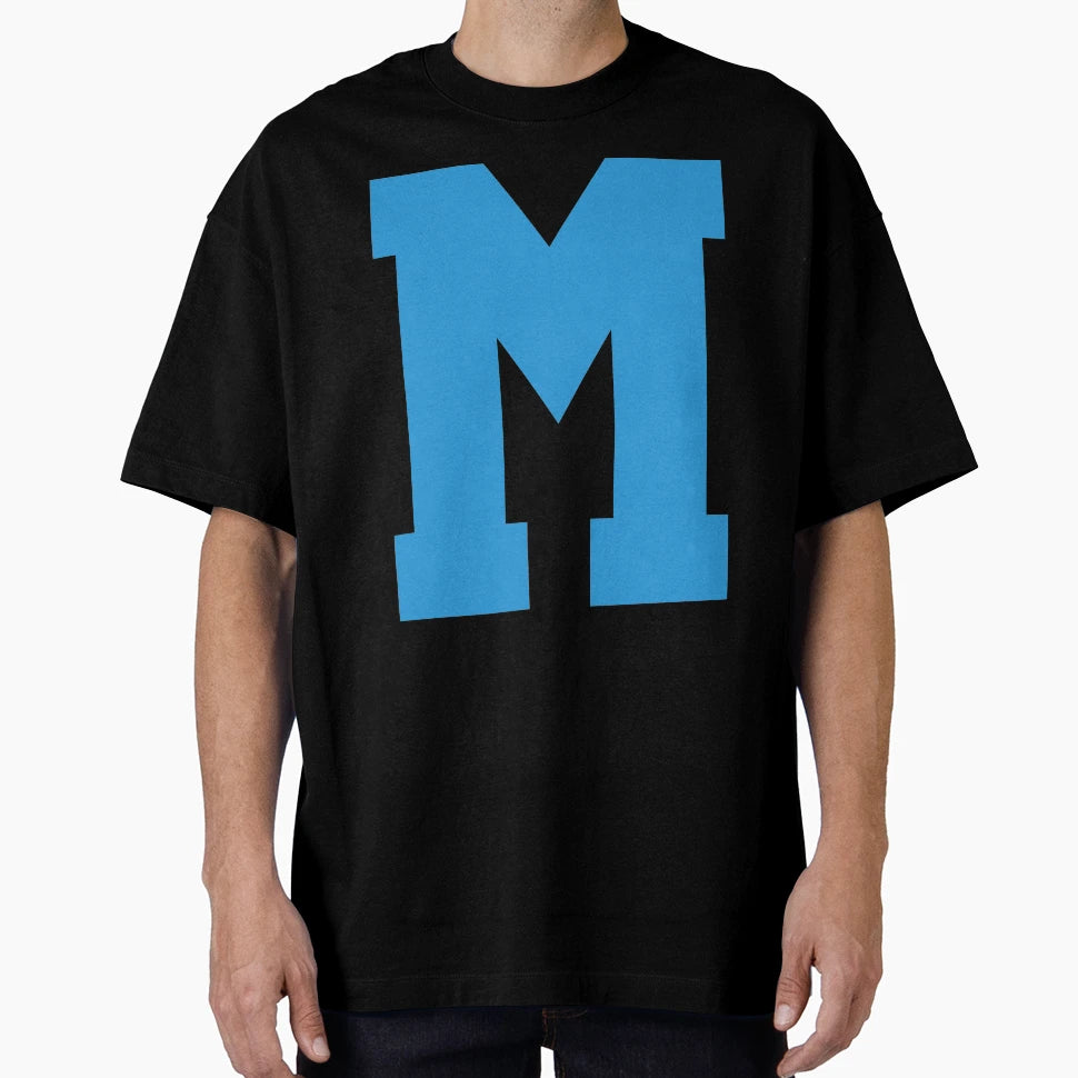 Alphabet Blue M Sports Letter M T-Shirt - Novelty Apparel for Adults - T-Shirt, Sweatshirt, Hoodie