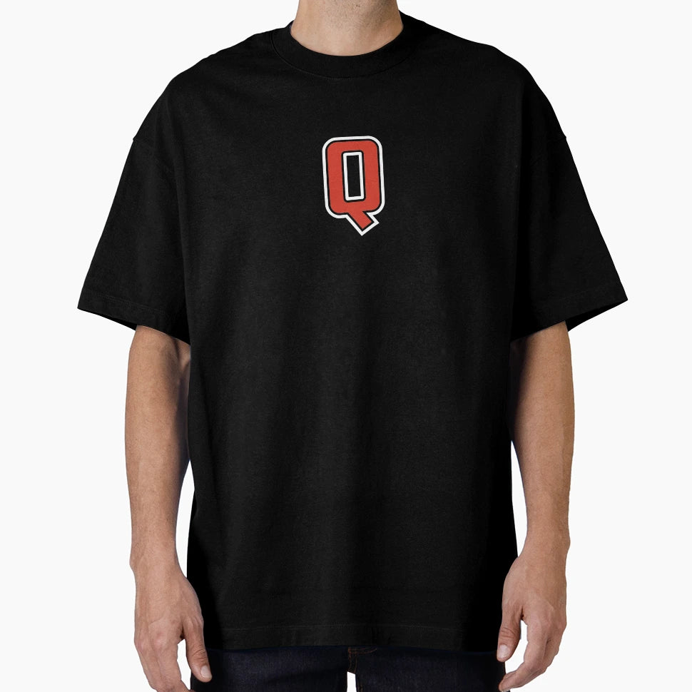 Letter Q Initial Q Varsity Red T-Shirt - Custom Art Print for Adults - T-Shirt, Sweatshirt, Hoodie