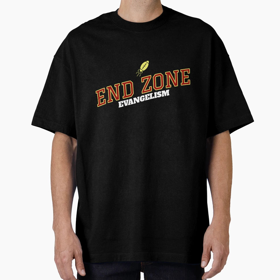 End Zone Evangelism Yellow Football T-Shirt - Custom Art Print for Adults - T-Shirt, Sweatshirt, Hoodie