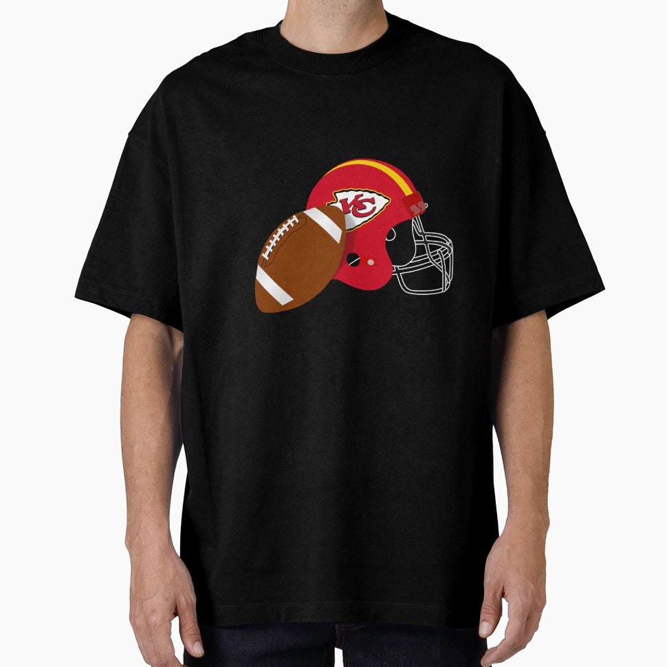 Kansas City Football Helmet T-Shirt - Graphic Print for Adults - T-Shirt, Sweatshirt, Hoodie