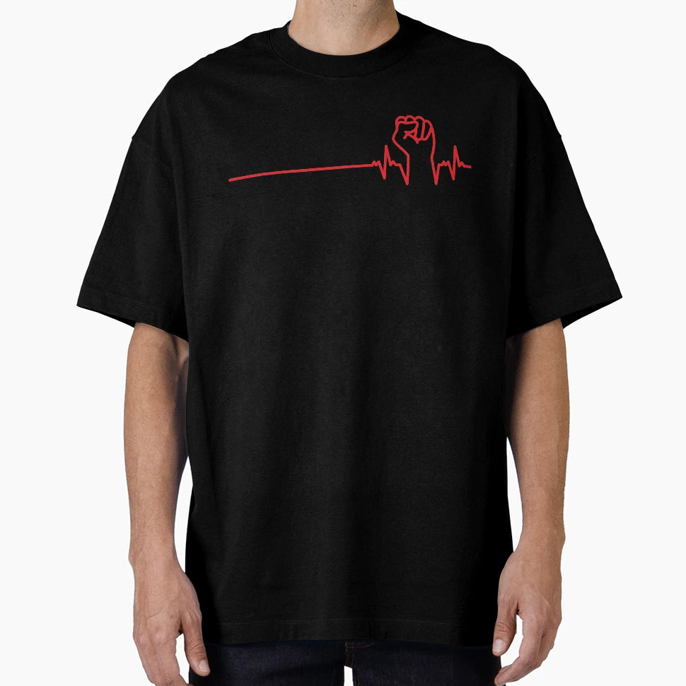 Black Pride Black Heartbeat T-Shirt - Minimalist Print for Adults - T-Shirt, Sweatshirt, Hoodie