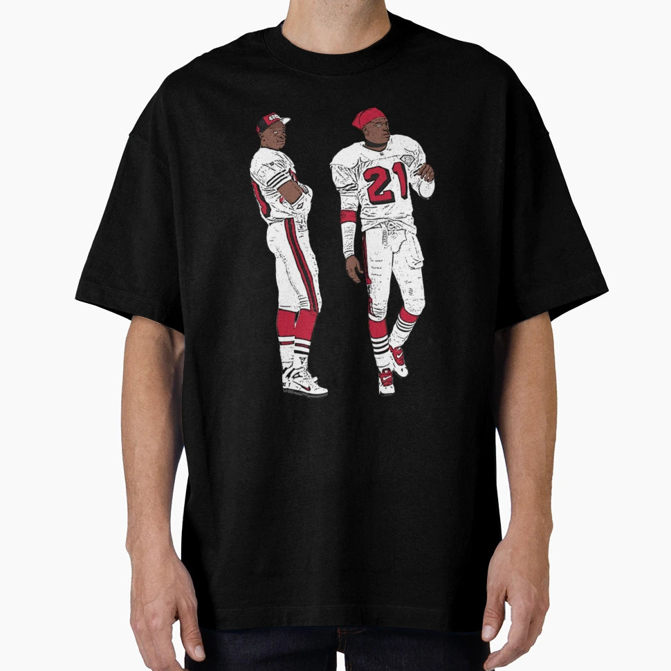 Deion Sanders And Jerry Rice Comic T-Shirt - Custom Art Print for Adults - T-Shirt, Sweatshirt, Hoodie