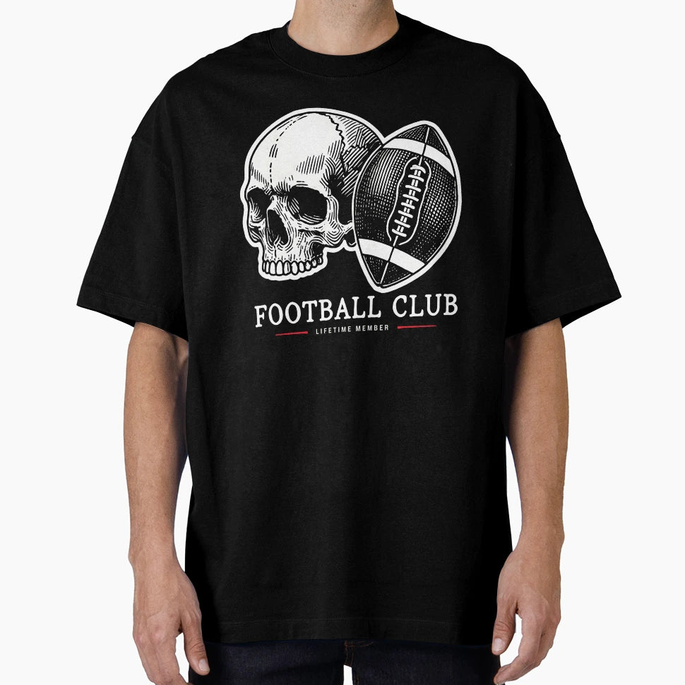 Football Skull Football Club Lifetime T-Shirt - Custom Art Print Men Women - T-Shirt, Sweatshirt, Hoodie