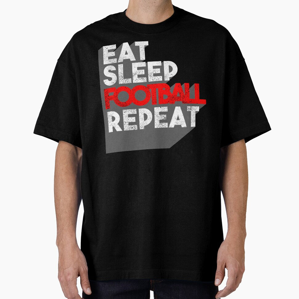 Eat, Sleep, Football, Repeat by arcford - Adult & Kids T-Shirts, Sweatshirts & Hoodies apparel design preview 1