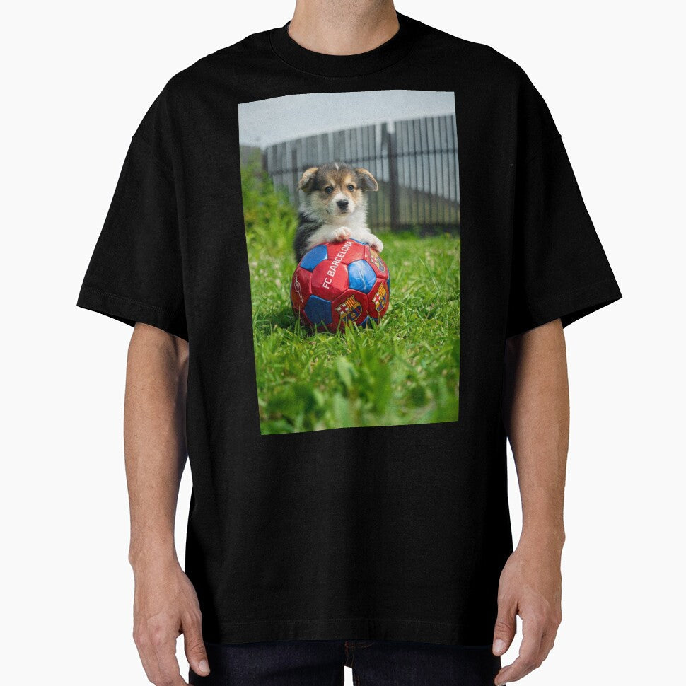 Dog on soccer ball by vexifyon1 - Adult & Kids T-Shirts, Sweatshirts & Hoodies apparel design preview 1