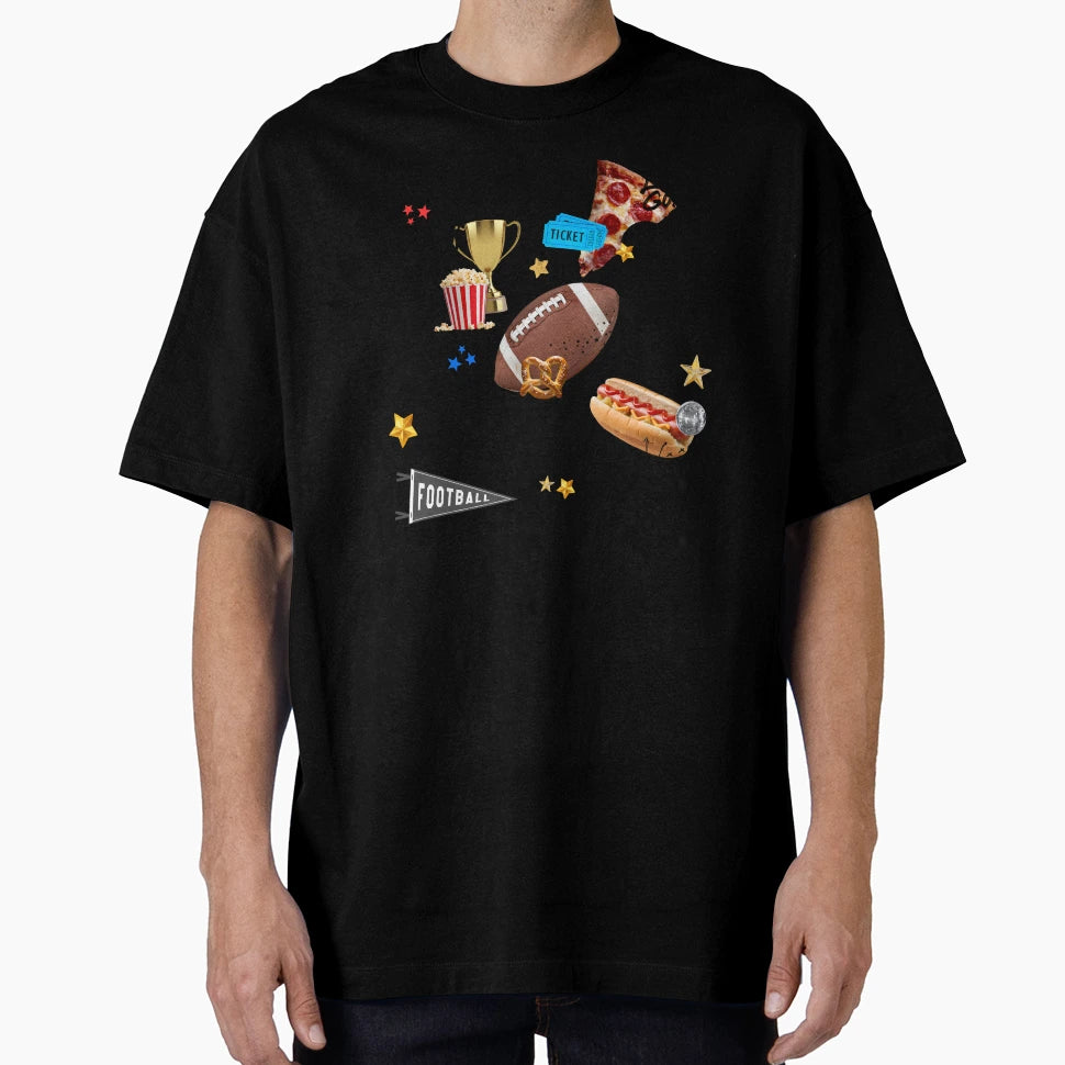 Football Game Day Collage T-Shirt - Streetwear Style Men Women - T-Shirt, Sweatshirt, Hoodie