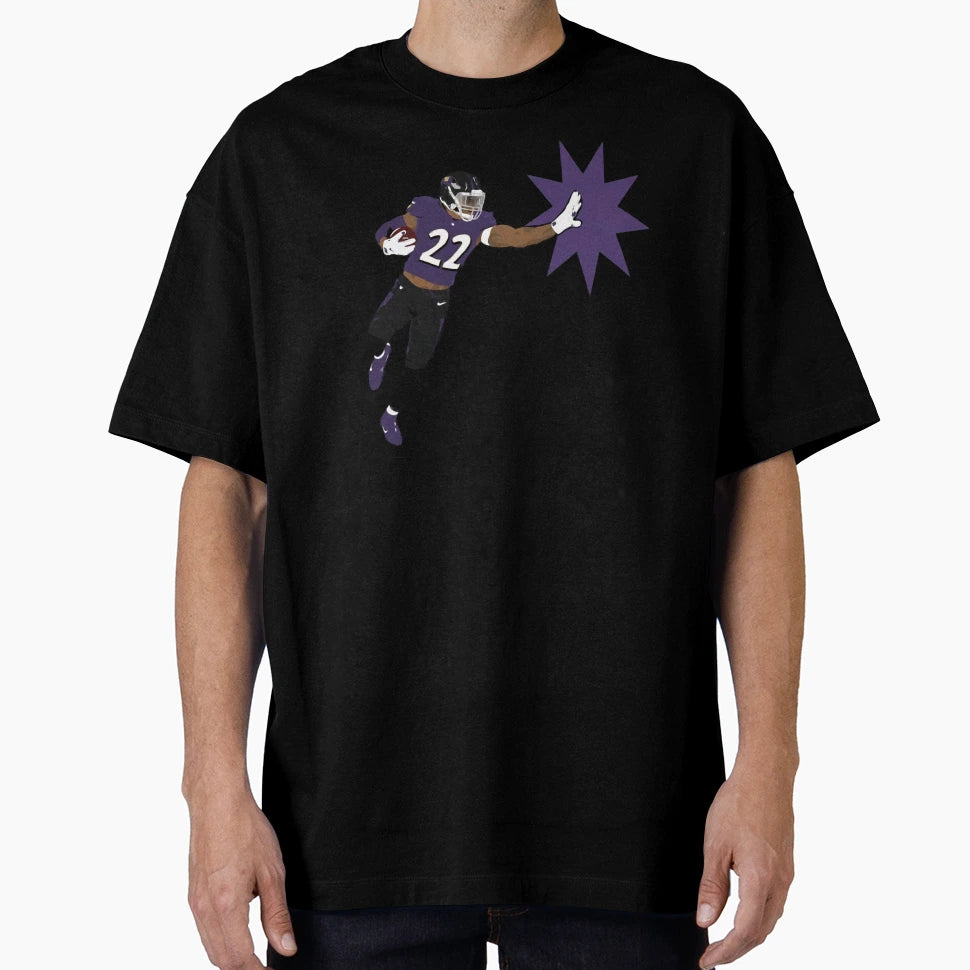 Derrick King Henry Rb Baltimore Ravens T-Shirt - Custom Art Print Men Women - T-Shirt, Sweatshirt, Hoodie