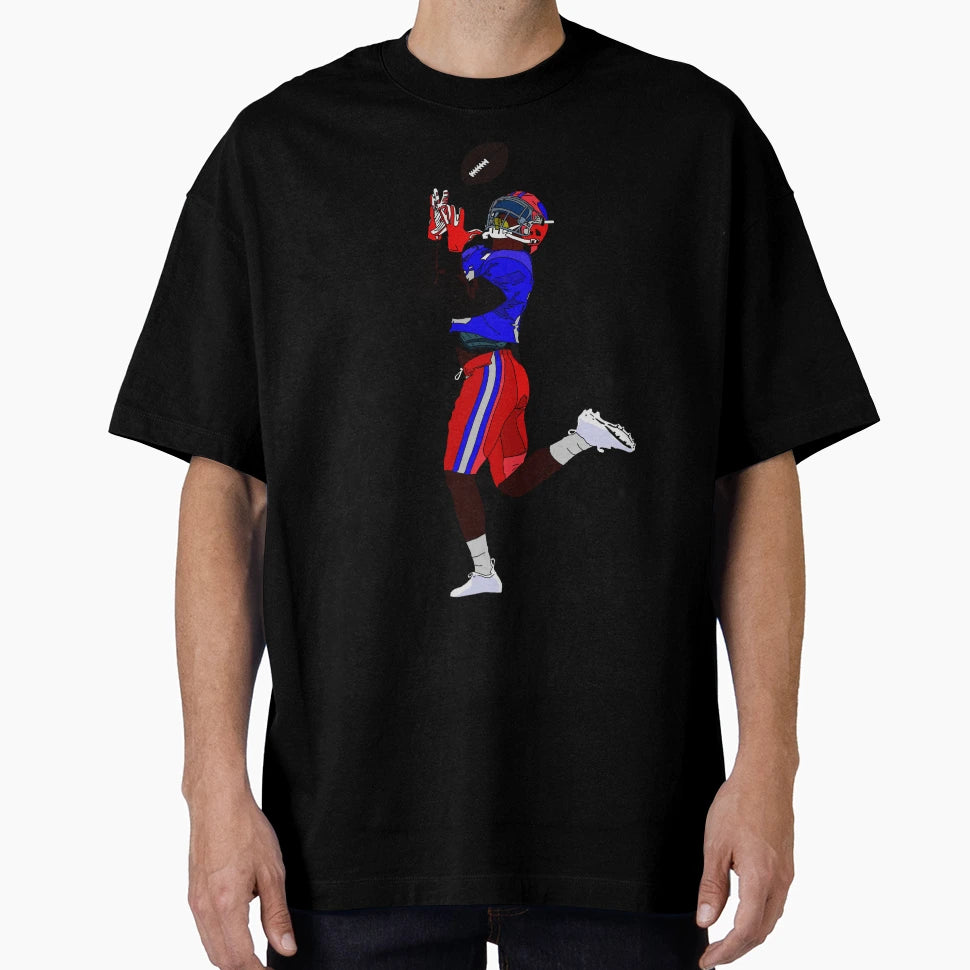 Over Shoulder Football Catch T-Shirt - Unique Graphic Men Women - T-Shirt, Sweatshirt, Hoodie