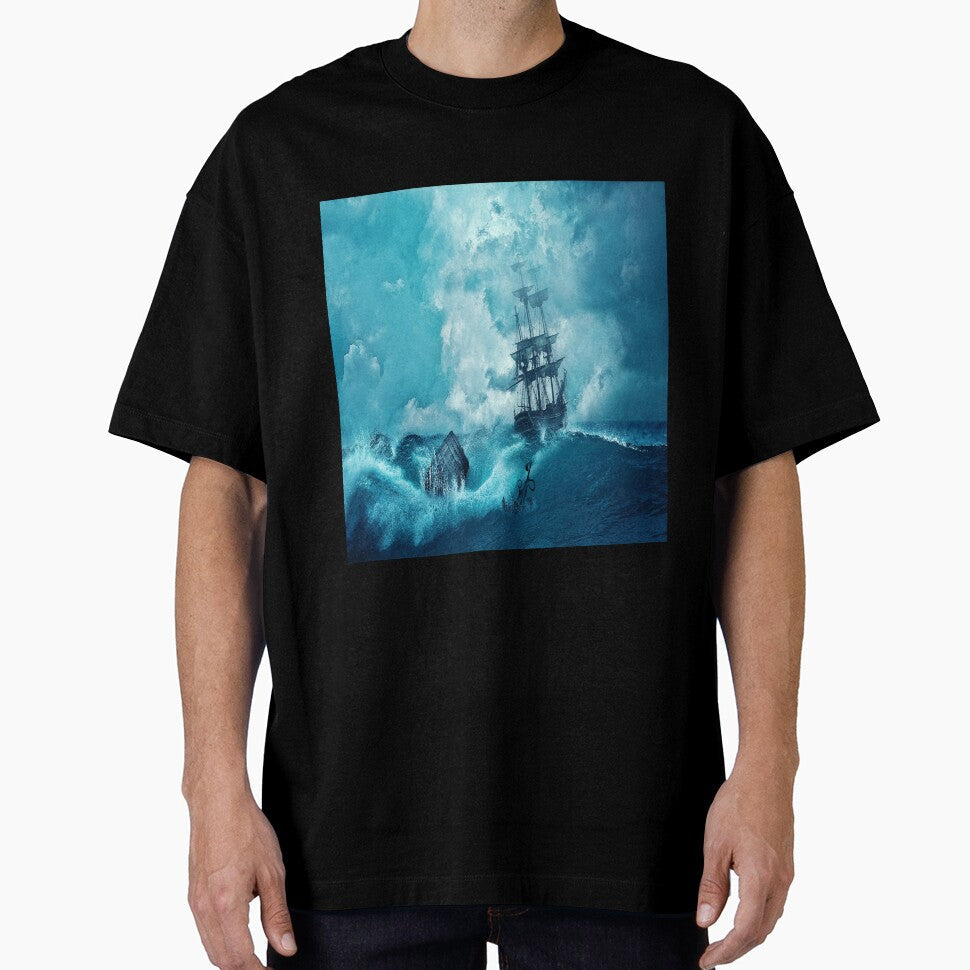 Copy of Blue Ocean storm ship by MousaObaid - Adult & Kids T-Shirts, Sweatshirts & Hoodies apparel design preview 1