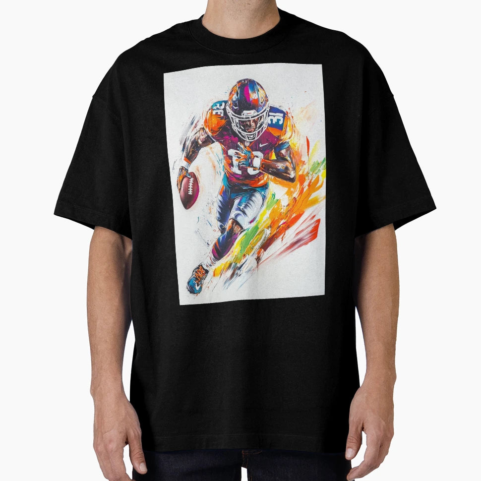 American Footballer Vibrant Colours T-Shirt - Trendy Graphic Unisex - T-Shirt, Sweatshirt, Hoodie