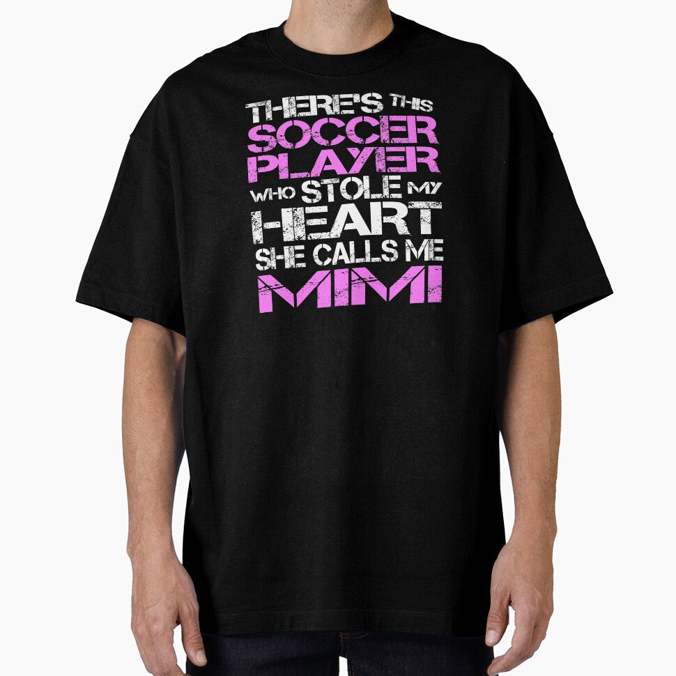 There's This Soccer Player Who Stole My Heart She - Adult & Kids T-Shirts, Sweatshirts & Hoodies apparel design preview 1