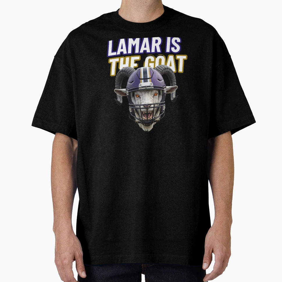 Lamar Is Goat Ravens Qb Legendary T-Shirt - Aesthetic Graphic for Adults - T-Shirt, Sweatshirt, Hoodie