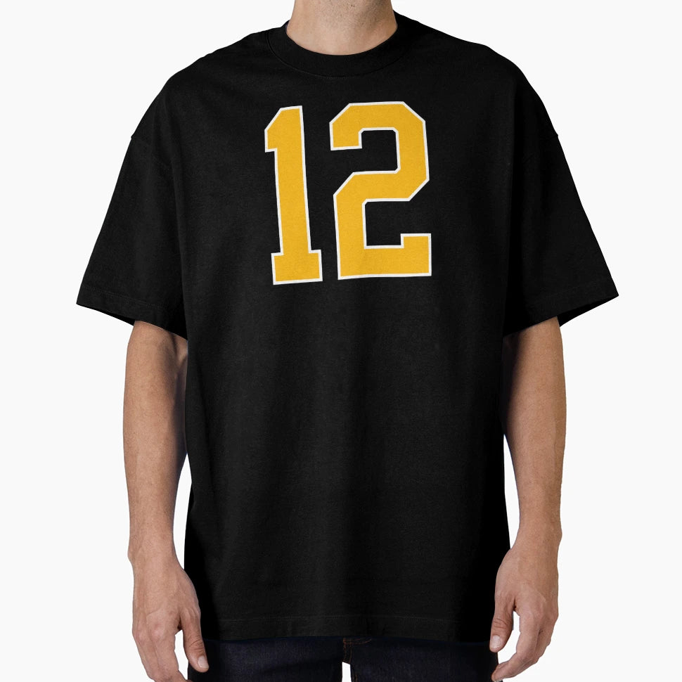 Yellow Number 12 Lucky Sports Jersey T-Shirt - Novelty Apparel Men Women - T-Shirt, Sweatshirt, Hoodie