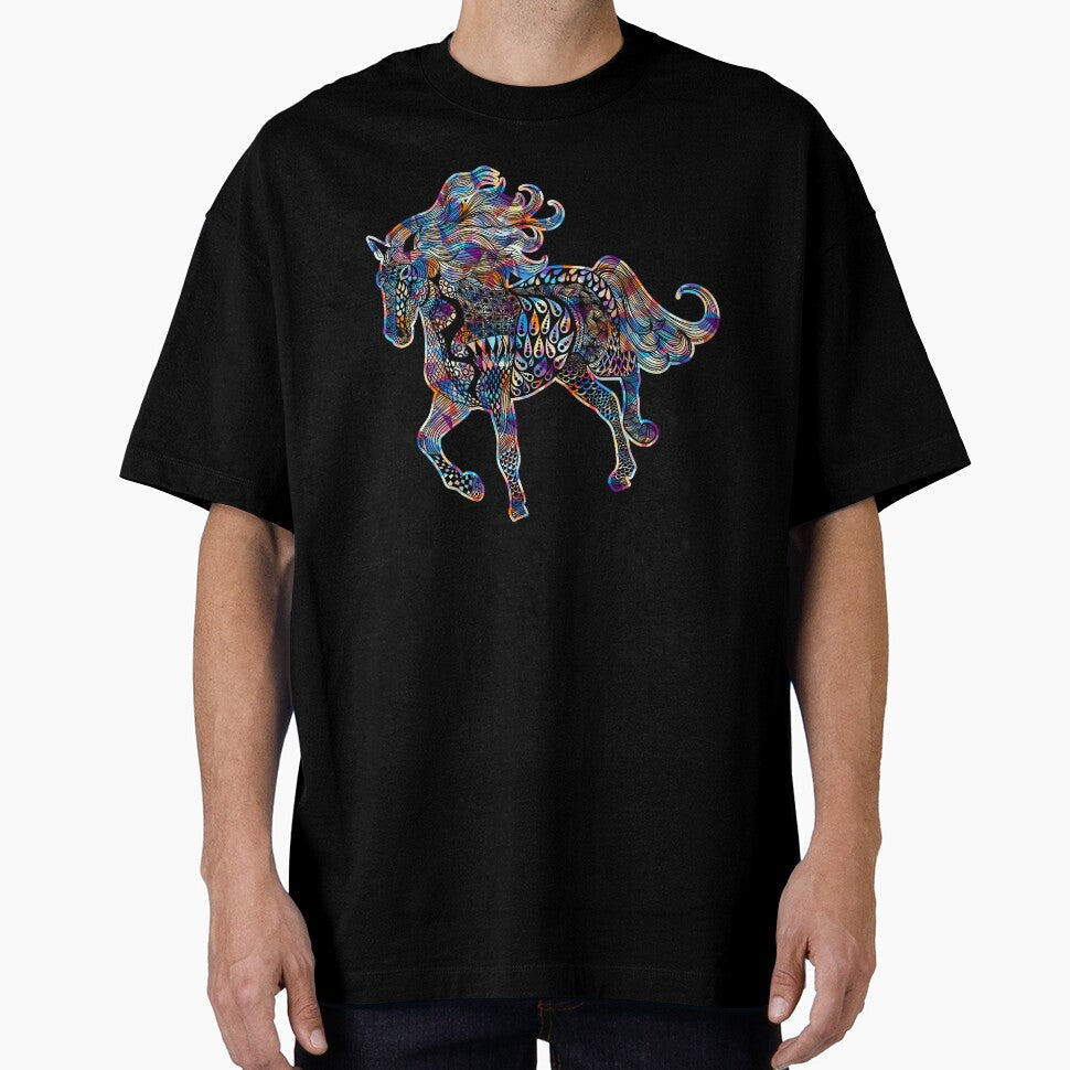 Cool And Awesome Horse Geometric by UnknownArtistt - Adult & Kids T-Shirts, Sweatshirts & Hoodies apparel design preview 1