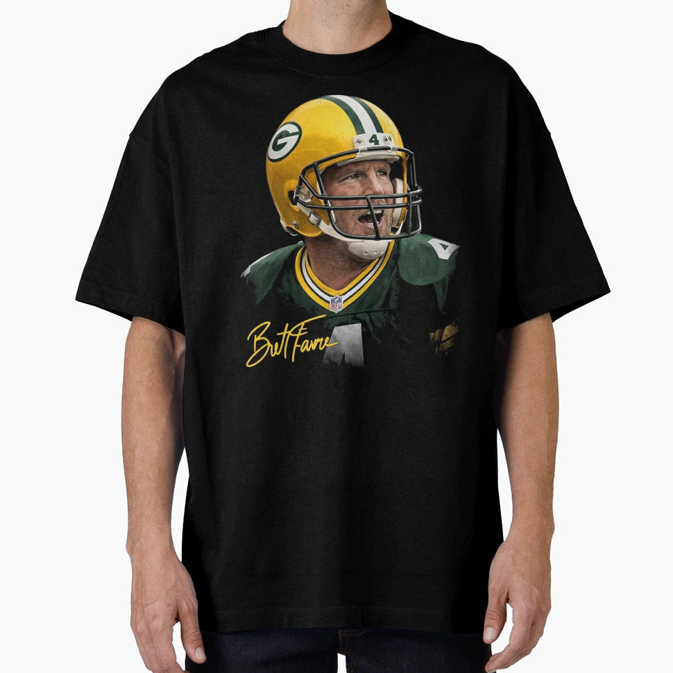 Brett Favre Packers Qb Icon Helmet T-Shirt - Streetwear Style Men Women - T-Shirt, Sweatshirt, Hoodie