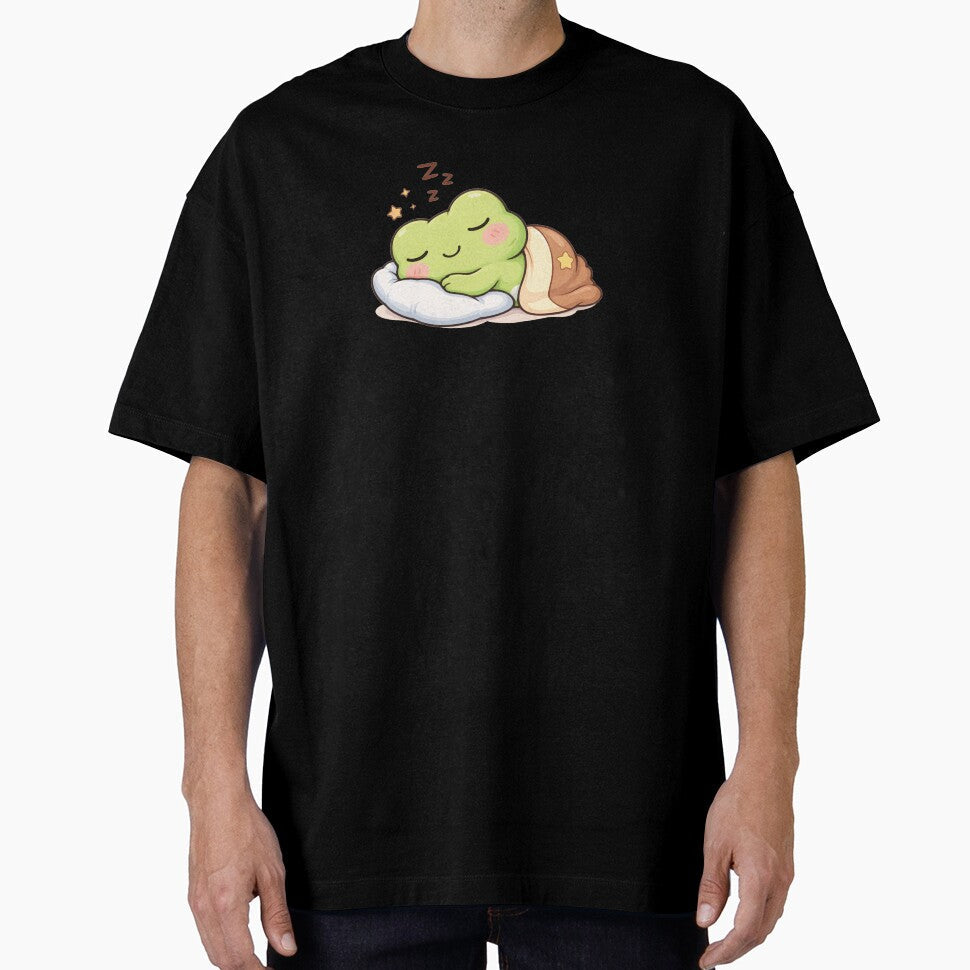 Cute frog sleeping by franky-and-art - Adult & Kids T-Shirts, Sweatshirts & Hoodies apparel design preview 1