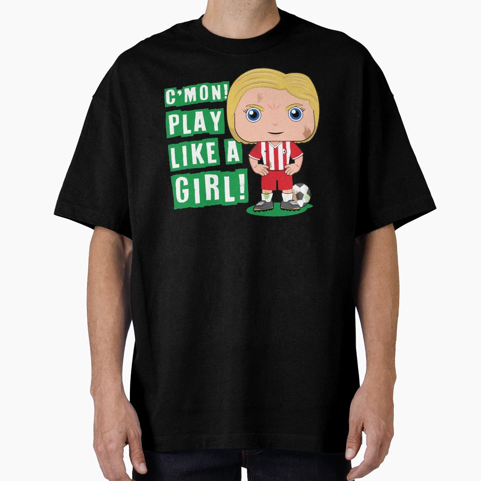 Cmon Play Like Soccer T-Shirt - Minimalist Print for Adults - T-Shirt, Sweatshirt, Hoodie