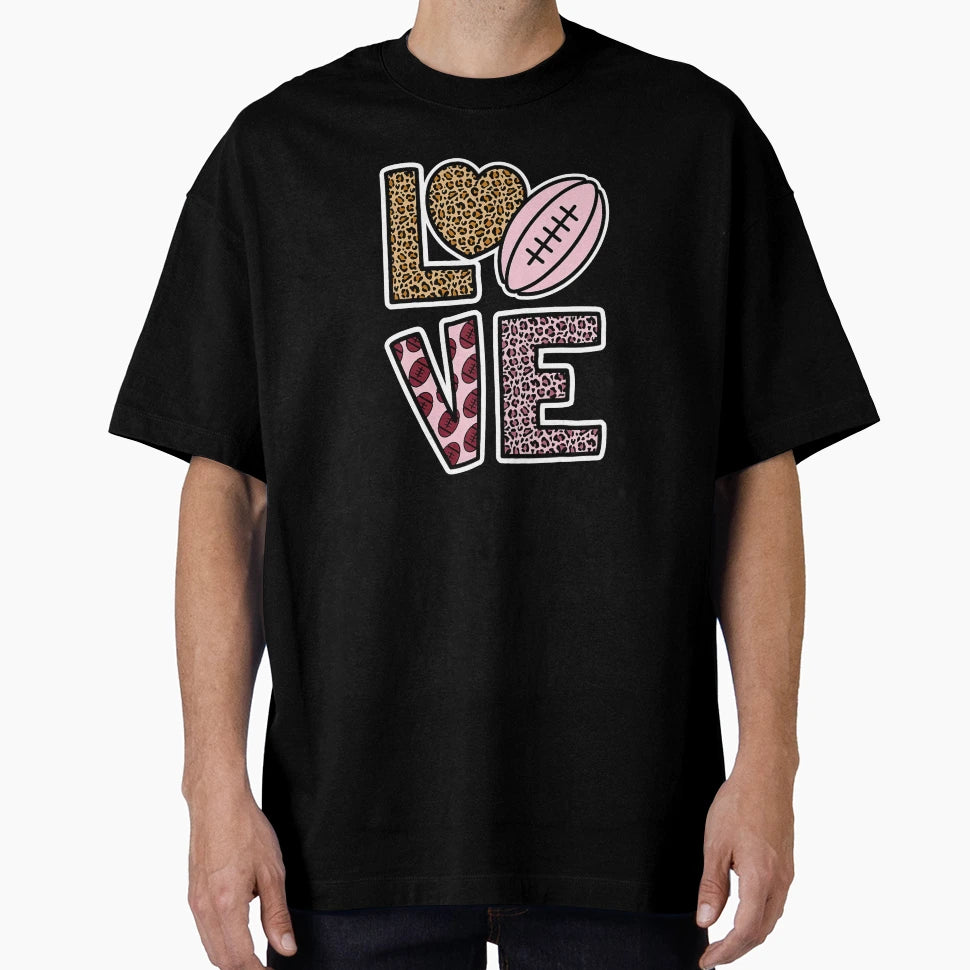 Love Rugby Leopard Sports T-Shirt - Streetwear Style for Adults - T-Shirt, Sweatshirt, Hoodie