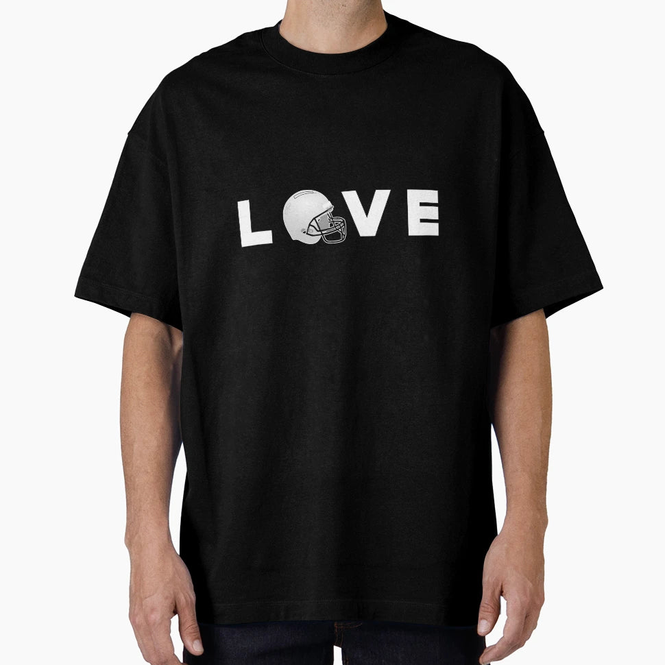 Football Helmet Love T-Shirt - Novelty Apparel for Adults - T-Shirt, Sweatshirt, Hoodie