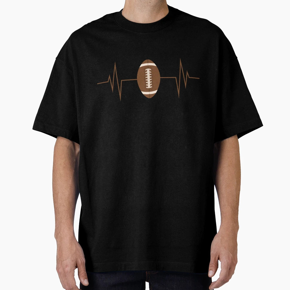 American Football Heartbeat T-Shirt - Streetwear Style for Adults - T-Shirt, Sweatshirt, Hoodie