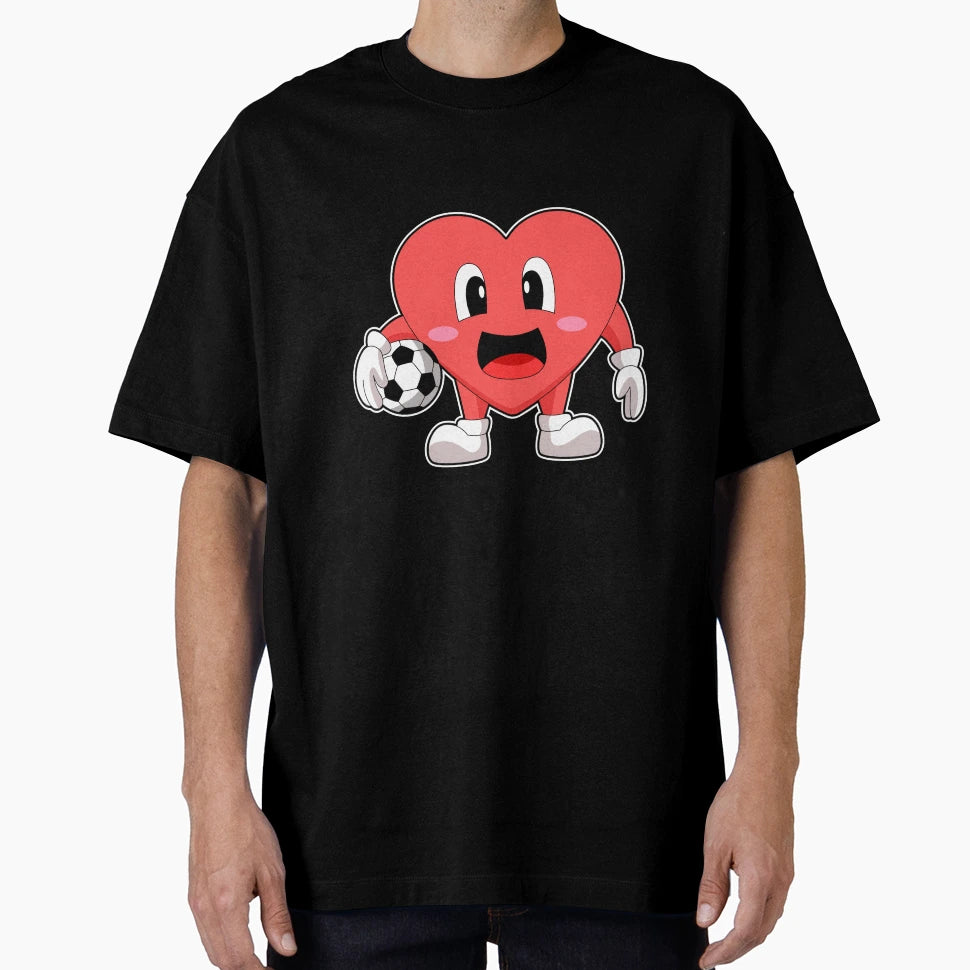 Heart Soccer Player Soccer T-Shirt - Aesthetic Graphic for Adults - T-Shirt, Sweatshirt, Hoodie