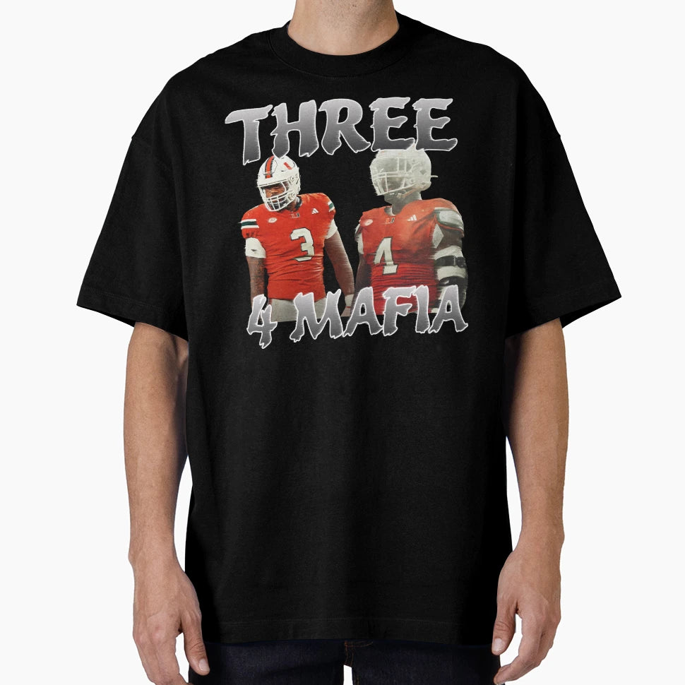 Three 4 Mafia T-Shirt - Novelty Apparel Unisex - T-Shirt, Sweatshirt, Hoodie