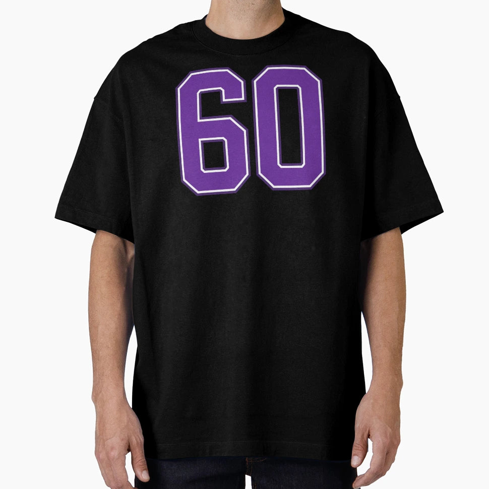 Purple Number 60 Lucky Sports Jersey T-Shirt - Streetwear Style Unisex - T-Shirt, Sweatshirt, Hoodie