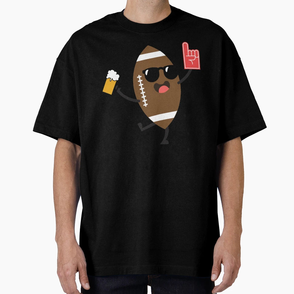 Beer Drinking Football T-Shirt - Graphic Print for Adults - T-Shirt, Sweatshirt, Hoodie